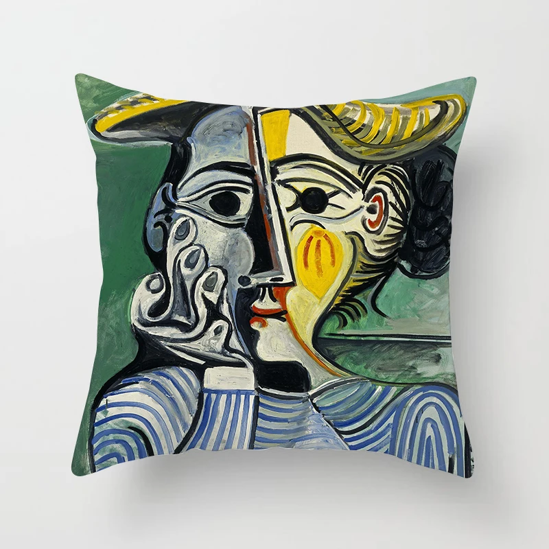 ZENGA картина маслом Пикассо наволочка декоративные подушки для дивана наволочка из полиэстера Чехол на подушку художественные подушки - Цвет: 25
