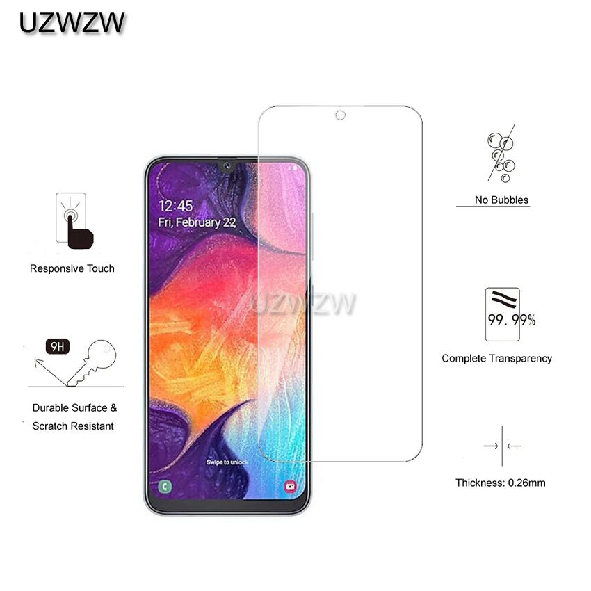 2 шт Стекло для samsung Galaxy A50 A50s 2.5D 0,26 мм Премиум защитное Закаленное стекло-экран протектор для samsung A50 стекло