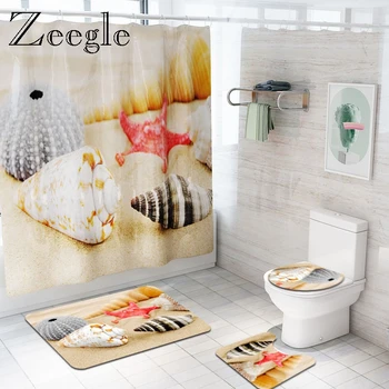 

Flannel Bathroom Carpet Waterproof Shower Curtain Non-Slip Bathroom Floor Mat Non-slip Toilet Seat Cover Mat Absorbent Foot Mat