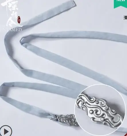 headwear x 1 ТВ серии Lan Zhan Mo Dao Zu Shi Lan Wangji косплей костюм, полный набор обуви парик Китайский древний с аксессуарами зал - Цвет: headwear x 1