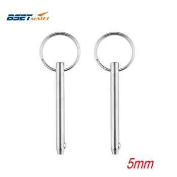 

2PCS 5mm BSET MATEL Marine Grade 316 Stainless Steel Quick Release Ball Pin for Boat Bimini Top Deck Hinge Marine hardware