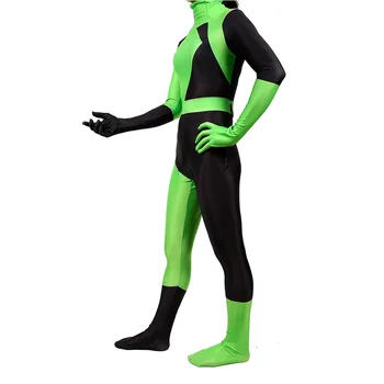

New parent-child Cartoon costume Kim Possible Spicy Girl cos Adult Children Halloween Cosplay costumes Tights costume 3214L101