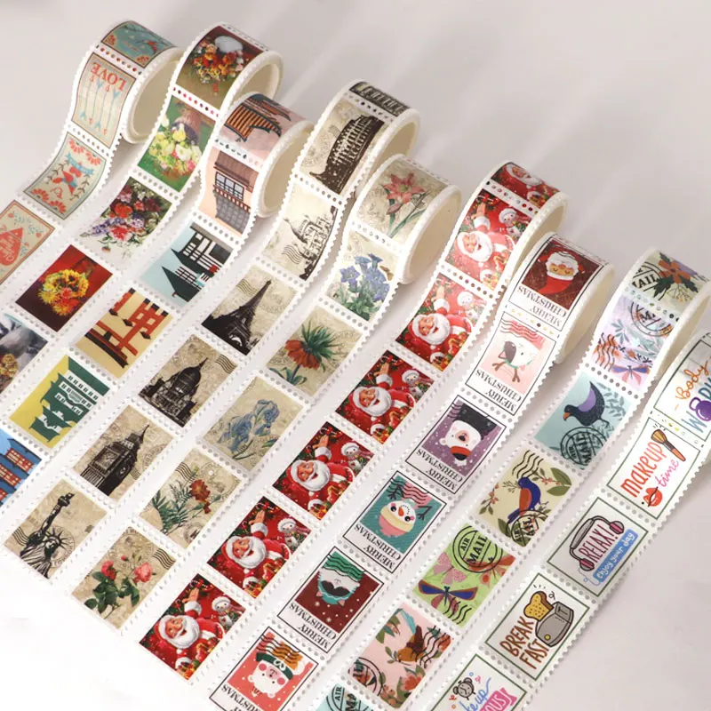 

1PCS 25mm x 3m stamp Merry Christmas design DIY Adhesive Tape for Scrapbooking decoration masking kawaii washi tapes