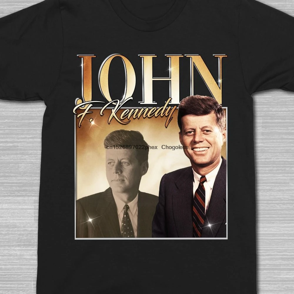 Джон Ф. Винтажная рубашка Kennedy 90s с круглым вырезом подарок на День святого