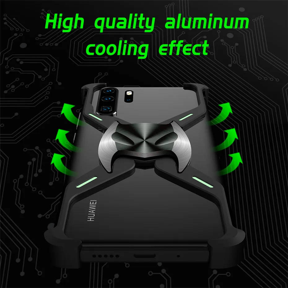 R-JUST магнит металлический корпус для huawei P30 P30 Pro ударопрочный алюминиевый сплав голая рамка бампер крышка люминесцентный чехол