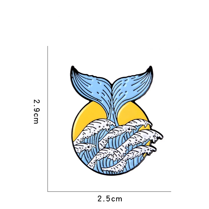 Высокое качество необычный морской хвост русалки КИТ креативный светильник лампа Китовая брошь значок джинсовая куртка воротник рюкзак аксессуар значок