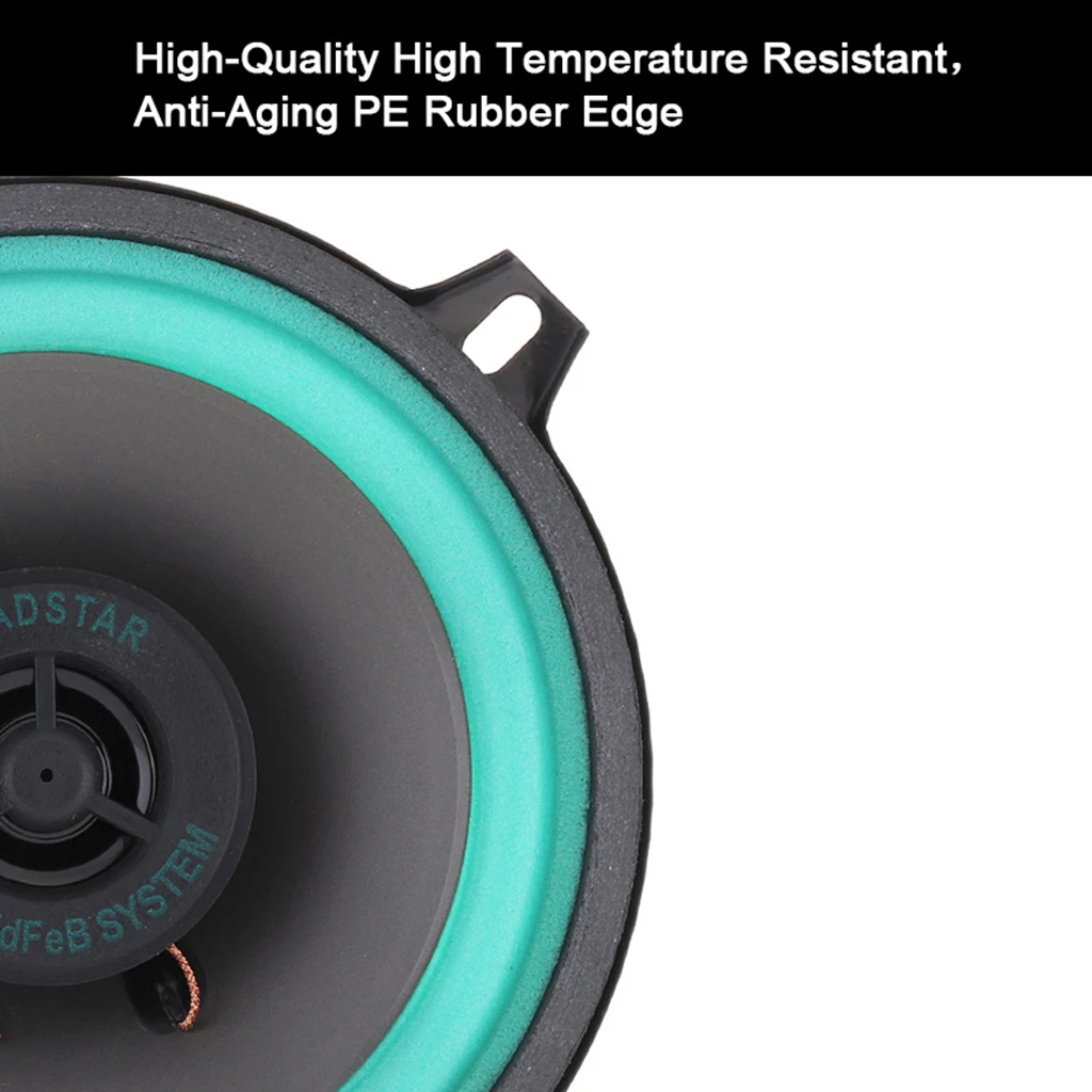 12V 4 Ohms 5' 2 Way Vehicle Car Coaxial Speaker Replacement Universal Durable Car Full Range Speaker