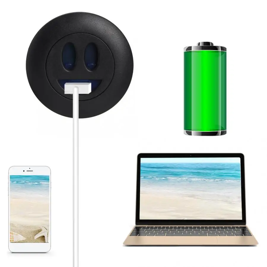 Диван переключатель диван круглый стол лицо черный usb-разъем, зарядное устройство с крышкой США штекер 110-240 В сенсорный переключатель