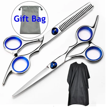 

In Stock 6.0 inch 4cr hair scissors cutting Stainless Steel Salon Hairdressing Shears Regular Flat Teeth Blades Haircut Scissors
