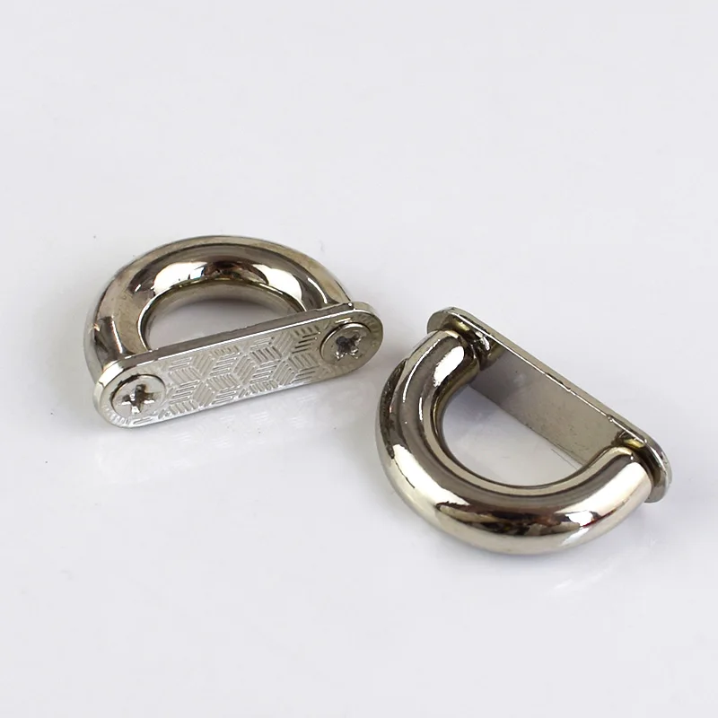 Meetee 5/10 шт. 13 мм металлическое кольцо в виде буквы D пряжка из сплава, обуви, сумок и арка мост пряжки DIY Швейные аксессуары для оборудования AP523 - Цвет: silver