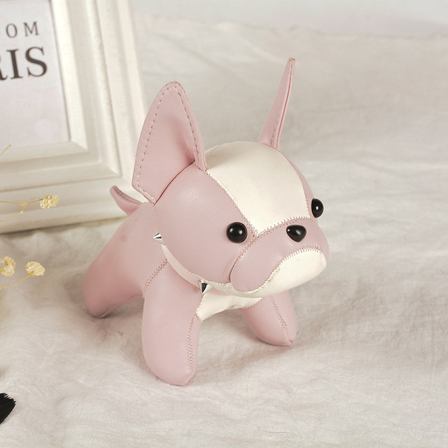 Bulldog Keychains Faux Leather Puppy Doll Key Rings Hanging Pendant Key Holder French Bulldog Charm Bags Decor Car Trinket