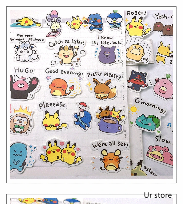 Digimon Pikachu персонализированный альбом для стикеров скрапбукинга материал Персонализированная наклейка счастливый планировщик мусорный журнал