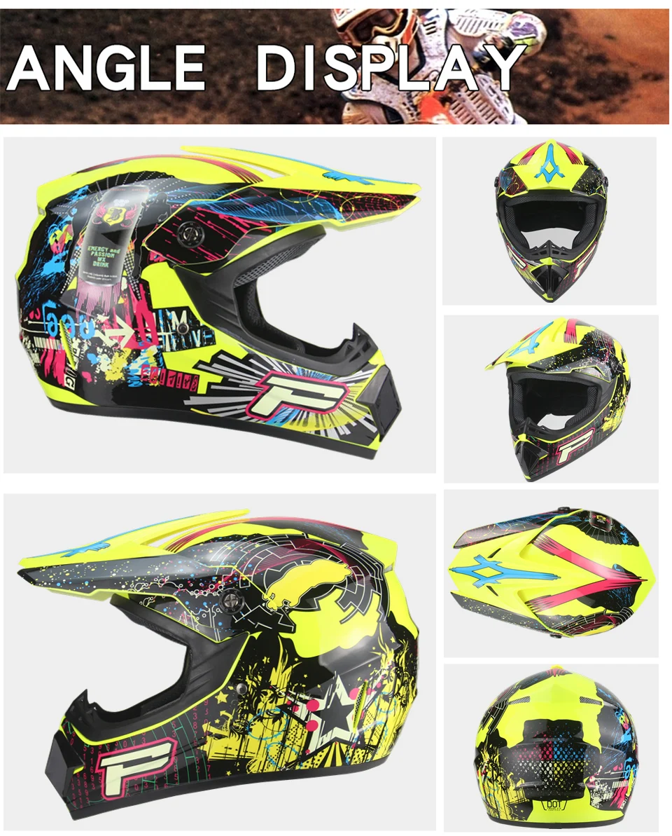 Мотоциклетный шлем, полный шлем, защитный шлем, мотоциклетный шлем для женщин и мужчин, внедорожные шлемы для мотокросса, DOT approved