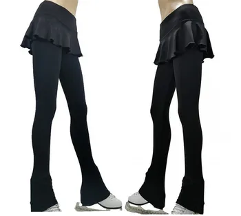 

LIUHUO Figure Skating Pants Women's Girls' Ice Skating Pants Trousers Stretch spandex Black Training clothing Roller skating