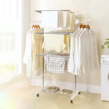 

Multiuse Folding Window Drying Rack Stainless Steel Hanging Drying Rack For Clothes Balcony Drying Shelf Towel Quilt Stand HWC
