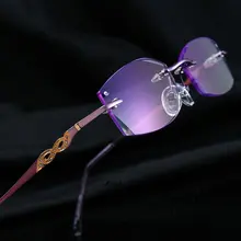 Анти-синий светильник, очки для чтения, женские прозрачные очки без оправы, компьютерные очки для пресбиопии, очки для глаз FML