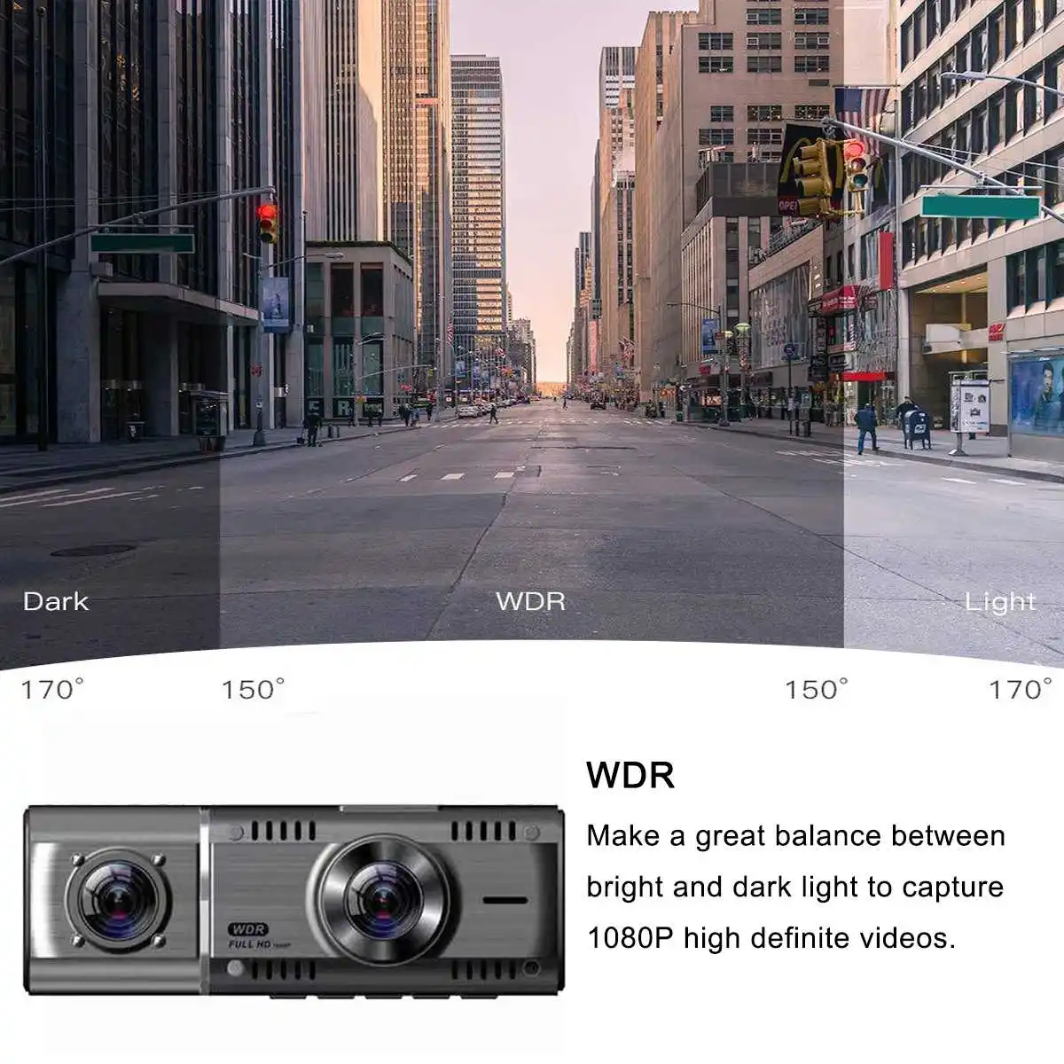 DVR Авто Регистратор 1080P ночного видения для транспорта, с двумя объективами Автомобильный видеорегистратор камера видео регистратор Встроенный микрофон сенсорная видеорегистратор