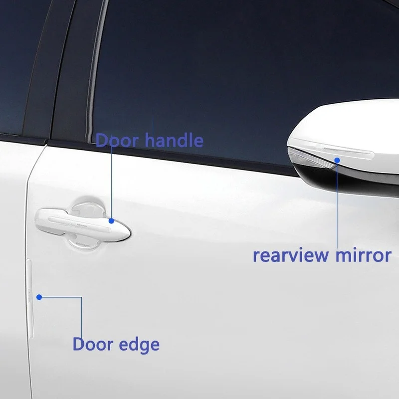 Car Invisible Strip Scratch Protective for Door Handle Bowl Rearview Mirror Anti-collision Transparent Silicon Protection Strips