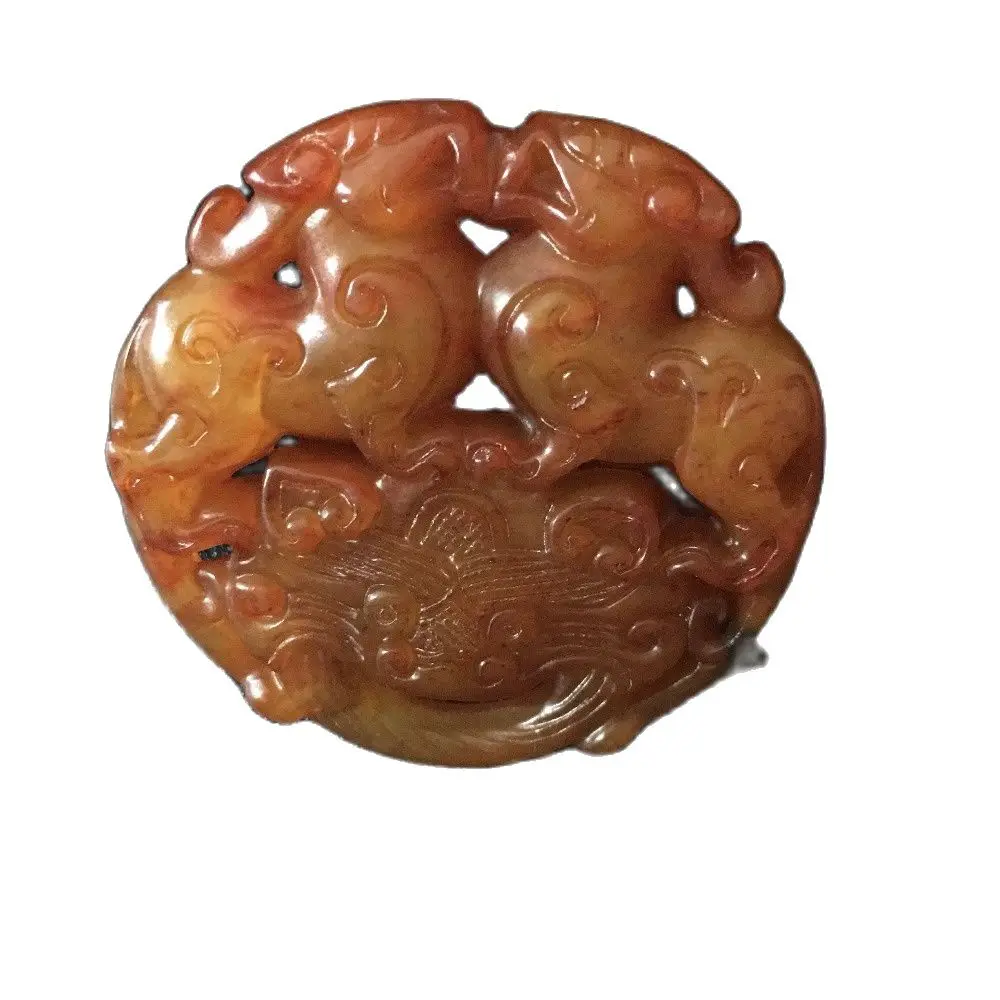 

The pieces of jade jade Pixiu dance Shoumian pendant pendant double waist