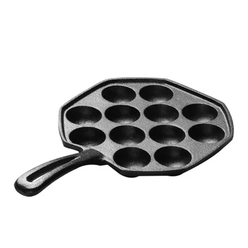 

12 Holes Takoyaki Pan Nonstick CastIron Baking Tray Takoyaki Maker