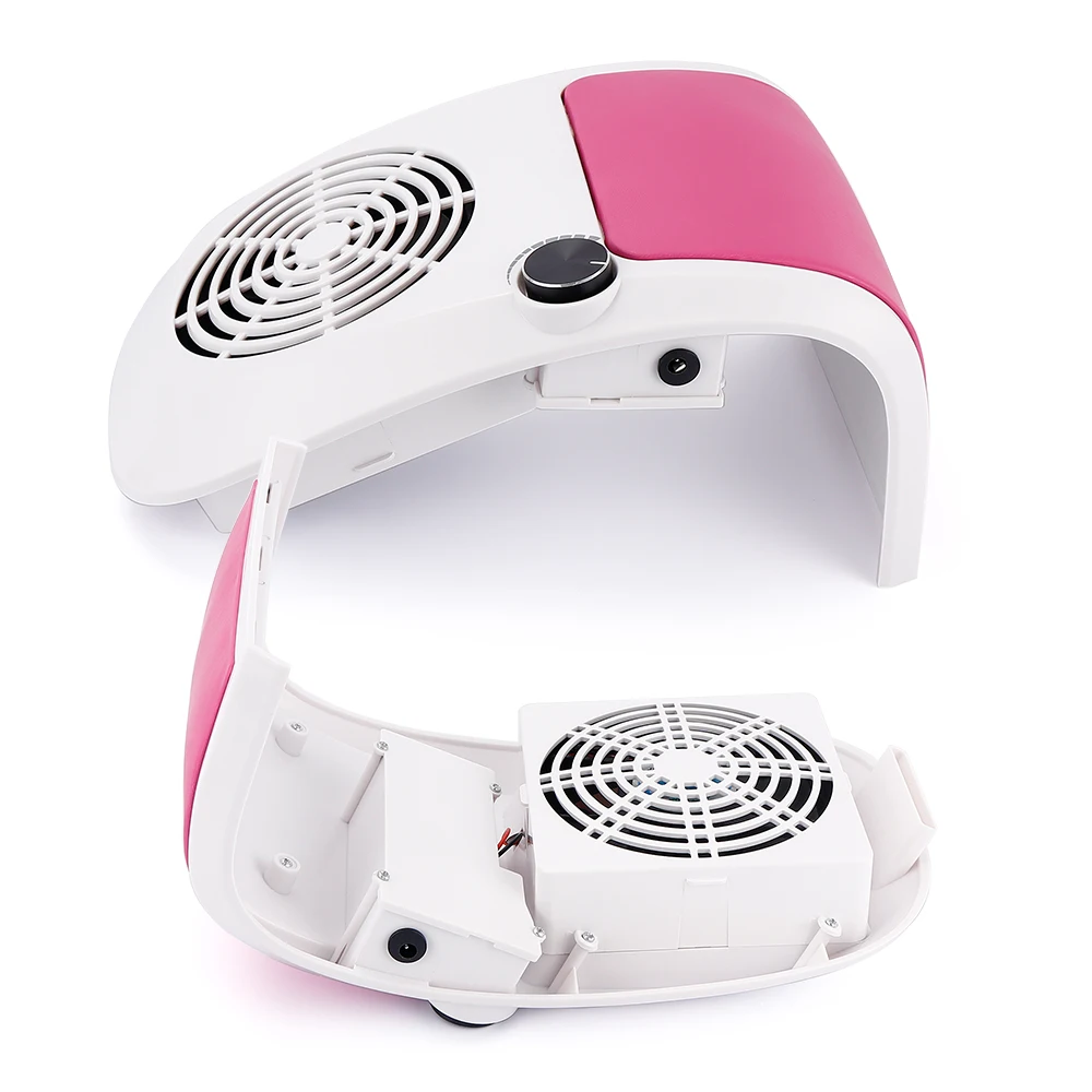 Online 60W Leistungsstarke Nagel Staub Absaugung Collector Staubsauger mit 2 Staub Sammeln Tasche Starke Fan Nail art Ausrüstung Nagel salon Werkzeug