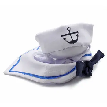 

New Pet Dog Cat Sailor Clothing Tie Hat Navy Suits Costume Dress Up for Pet Party