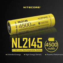 1 шт. NITECORE 21700 аккумулятор 3,6 В литий-ионная аккумуляторная батарея 4000 мАч 4500 мАч 5000 мАч NL2140/NL2145/NL2150 Защитная батарея