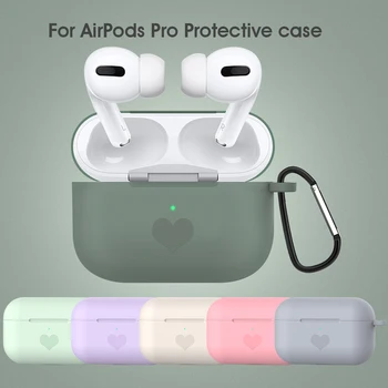 

Silicone Shockproof TPU Earphone Case for Apple Airpods Pro Love Heart Pattern Protective Hedset Box Bags Cover for Airpods 3