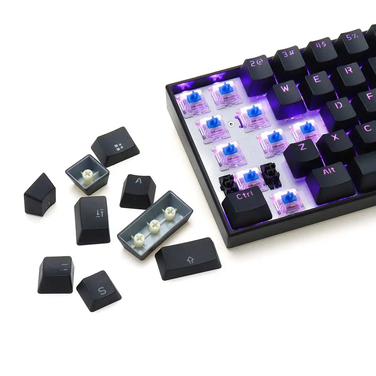 Anne Pro 2 клавиатура bluetooth 4,0 type-C 60% RGB 61 клавиша Механическая игровая клавиатура красный синий коричневый переключатель Gateron
