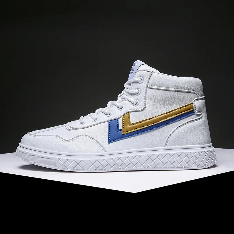 

Male Shoe High Help Youth Leisure Time Leather Shoes Male Autumn And Winter Shoes Joker Fashion Korean Boots North Tide High