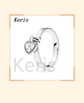 

100% silver sterling 1:1 glamour 196571 love blocking original female ring lock jewelry wedding