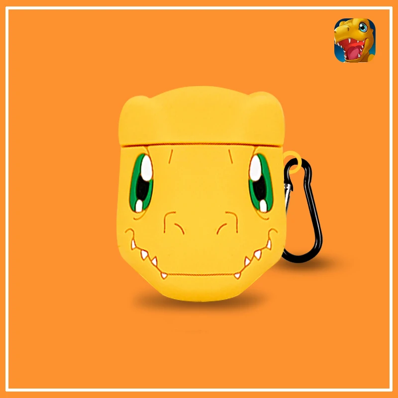 3D Милые Чехлы Digimon Monster Agumon Digivice Koromon V-mon Mochimon для Apple Airpods 1 2 Силиконовая Защитная крышка для наушников