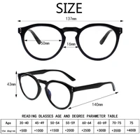 Blue Light Blocking Reading Glasses Spring Hinge Fashion Color Printing Round Frame Men and Women Reader 0.5 1.75 2.0 3.0 4.0 2