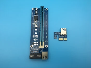 

60cm PCI-E PCIe PCI Express 1x to 16x Riser USB 3.0 Extender Cable with Sata to 4Pin IDE Power Supply for BTC Miner RIG
