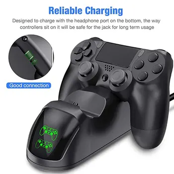 

PS4 Charging Base Wireless Game Controller Charger Dual Charging Base Led Light Display Game Controller Charger