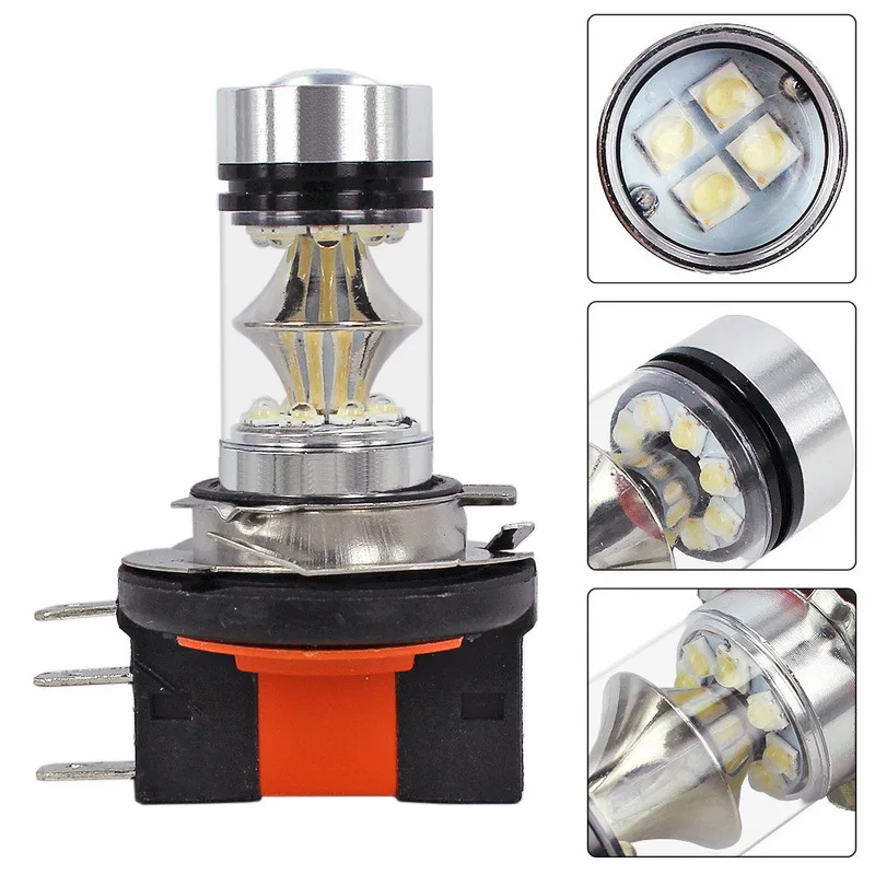 Противотуманный светильник, автомобильные фары H15 100 Вт, лампа 20smd, высокая мощность, светодиодный передний противотуманный светильник s
