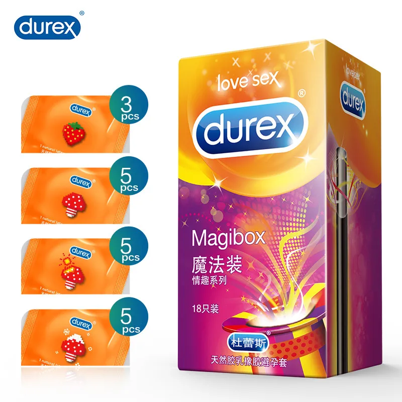 Genuine Durex Large Size 56mm Condoms For Men 18 Pcs Magibox Mixed 4 Style Natural Latex High Quality Sex Toys Shop Wholesale Condom Wholesales Style Condomquality Condom Aliexpress