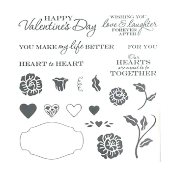 

2019 3D New Metal Cutting Dies and In Scrapbooking For Paper Making Valentine'sDay Embossing Frame Card Clear Stamps Set