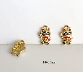 

20 pcs/ 50 pcs/ 100 pcs cartoon luceky cat Charm Pendants DIY Jewelry Making Accessories