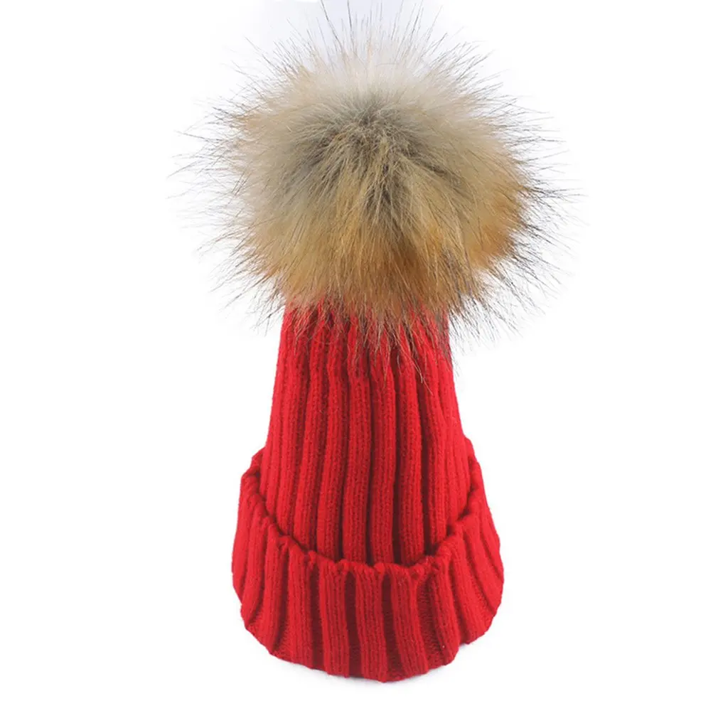 

Fashion Adult Kids Hat Cap Cover Thick Warm Autumn Winter Hat Solid Color Outdoor Travel Cap Knitting Beanie Hats