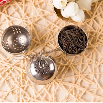 

Durable Tea Infuser Ball Mesh Loose Leaf Herbs Strainer Reusable Secure Locking Sphere Mesh Handle Tea Coffee Spice Filter