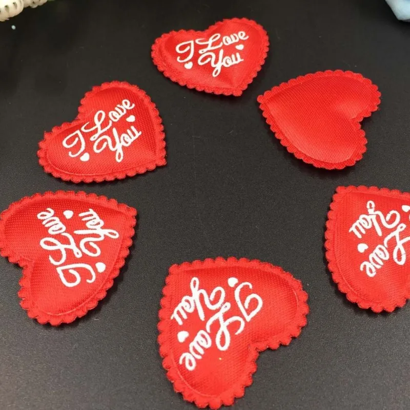 3,5 см 3D губки лепестки в форме сердца с логотипом "I Love You" Свадебный декор для комнаты свадебные лепестки любви 1000 шт/1 лот SJ010 - Цвет: red