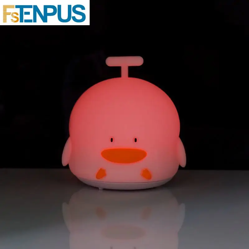 Сенсорный Ночной светильник в форме утки мультяшный usb зарядный s Диммируемый