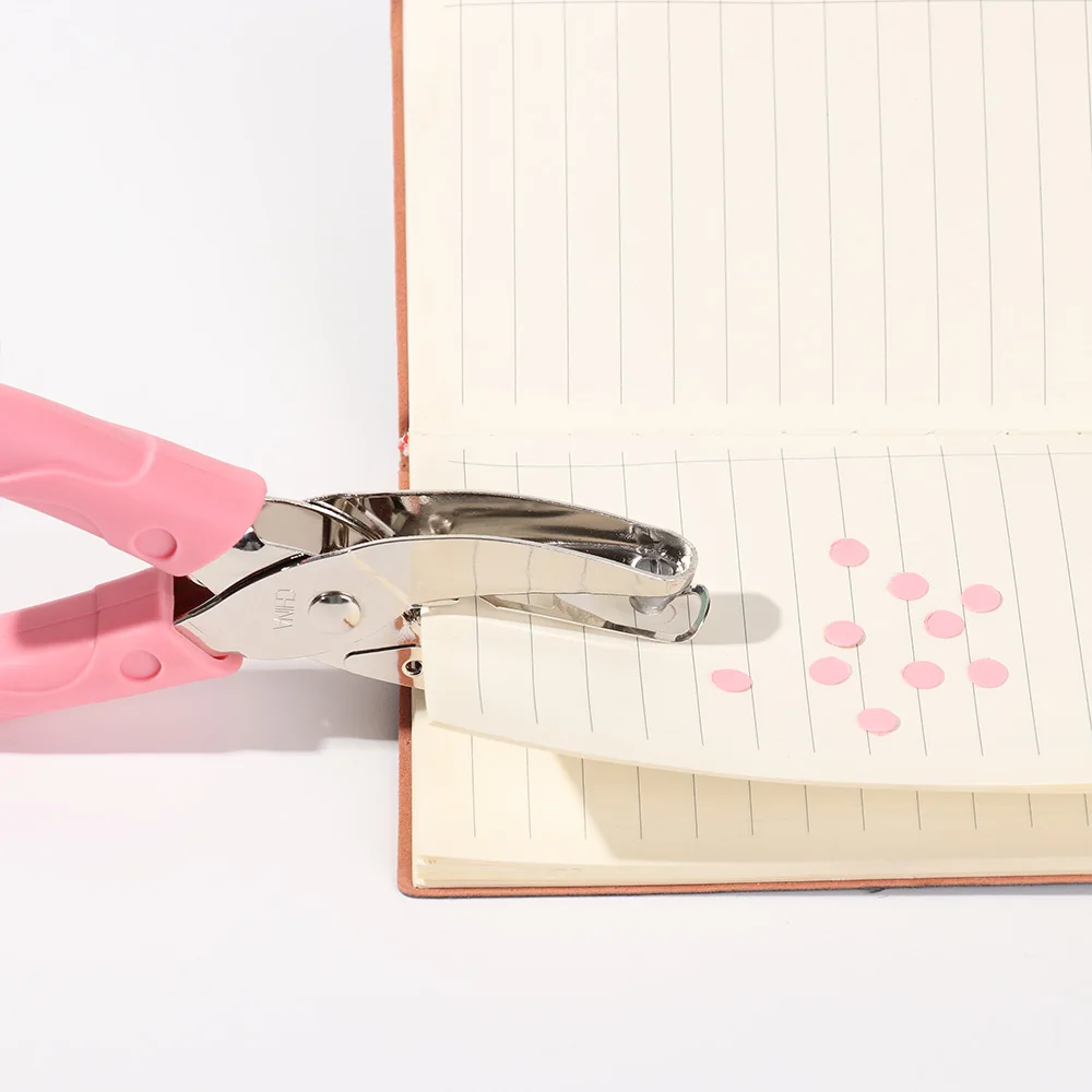 Mini Heart Circle Shape Hole Punch Metal Single Hole Paper Cutter Binding Stationery Scrapbook Hand Tool Office Supplies 1PC paper cutter hole punching tools circle hole punch