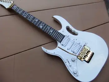 

Wholesale New Arrival Left Handed 6 String Electric Guitar Scalloped Fretboard 3 Pickups Flower Inlay In White 110517