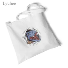 Lychee Повседневная Большая Студенческая сумка простая пляжная сумка для шопинга на плечо женская Холщовая Сумка с принтом животных