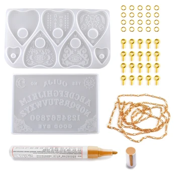 

2 Pack Gothic Ouija- Board and Planchette Epoxy Resin Casting Molds Art Crafts