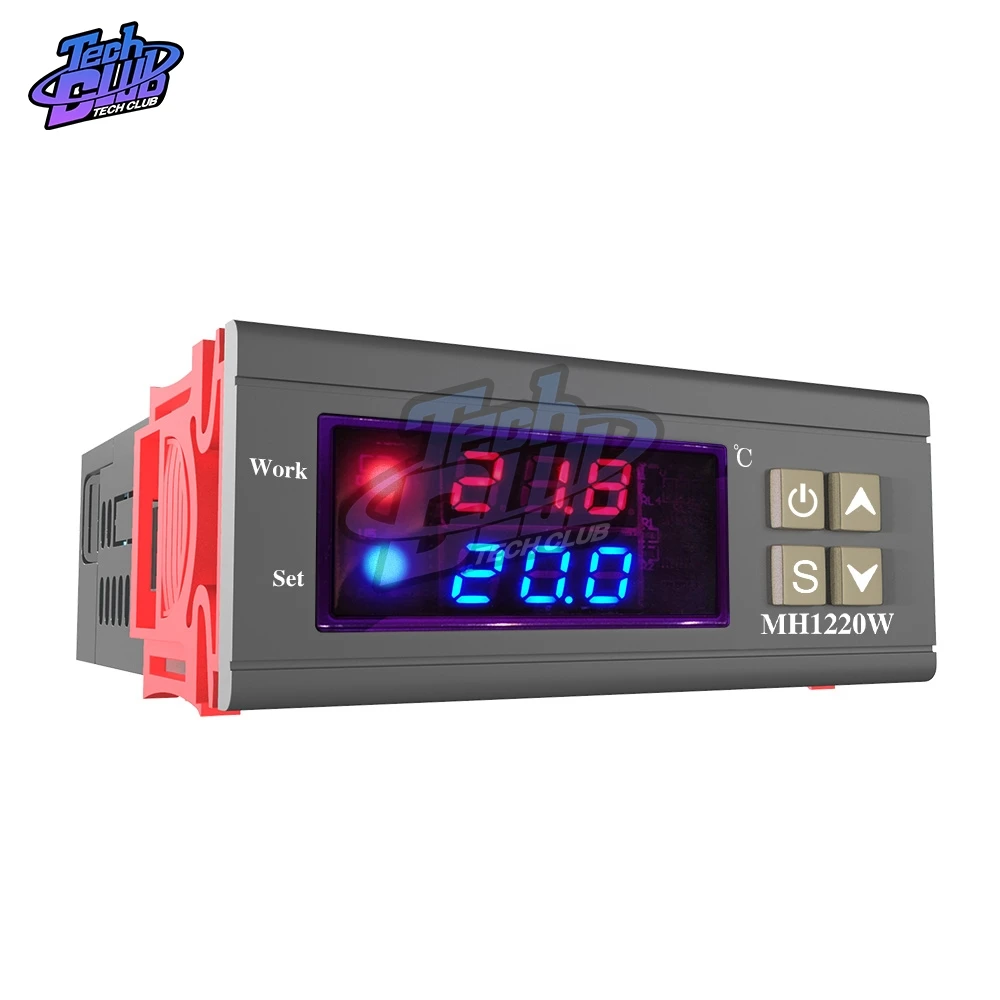 MH1220W AC 220V 110V Digital Display Thermostat Temperature Temp Controller Indoor Outdoor Heating Cooling Thermometer Fridge