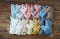Newborn Photography Props Patchwork Heart Lovely Toy Posing Mini Pillow Baby Photo Props for Photography Fabric Accessories Set 1