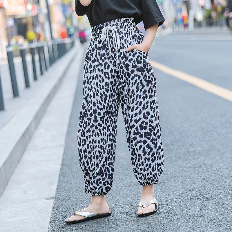Summer Pants for Girls Print Soft Cool 